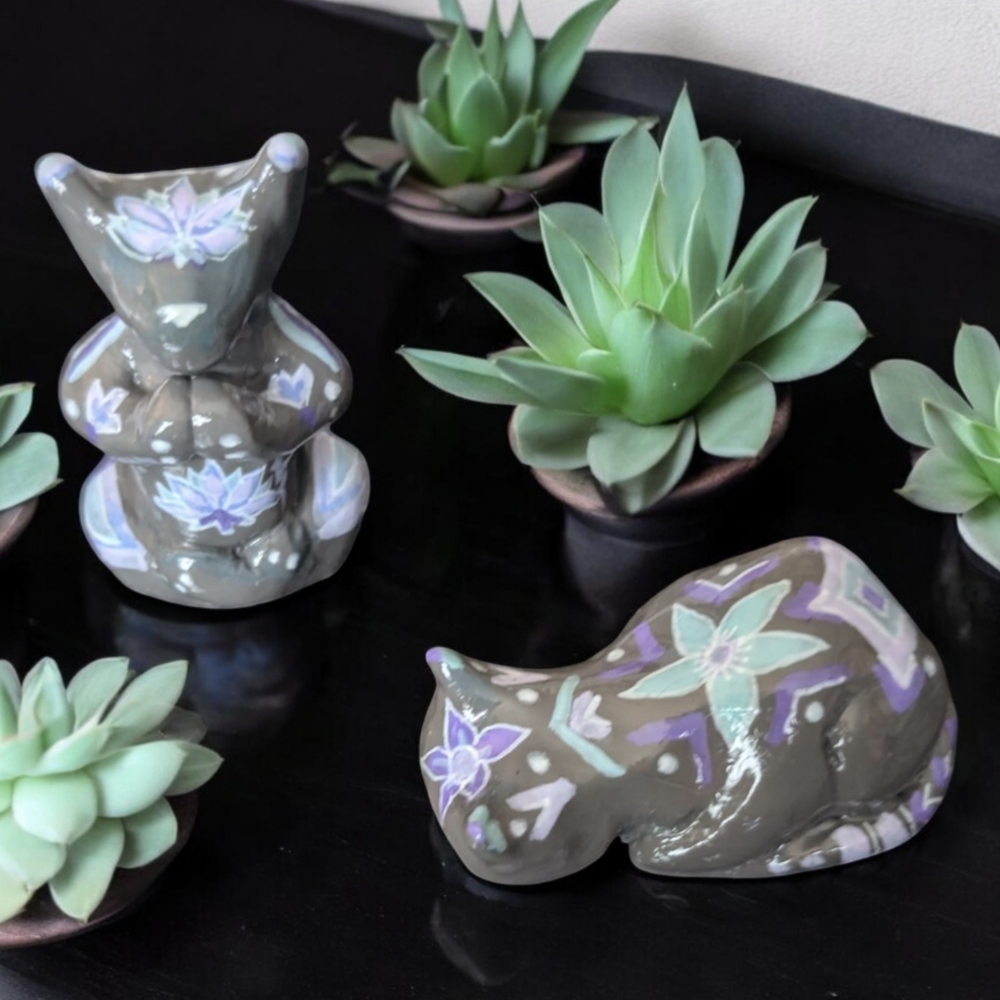 Handcrafted Cat Figurines